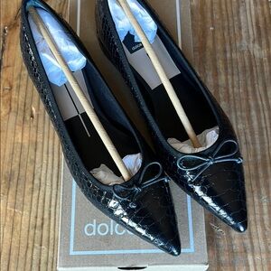 Dolce Vita Black Leather Flats NWT